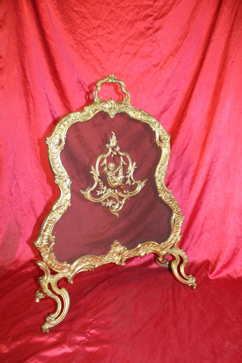 Louis XV Style Bronze Fire Screen -photo-7