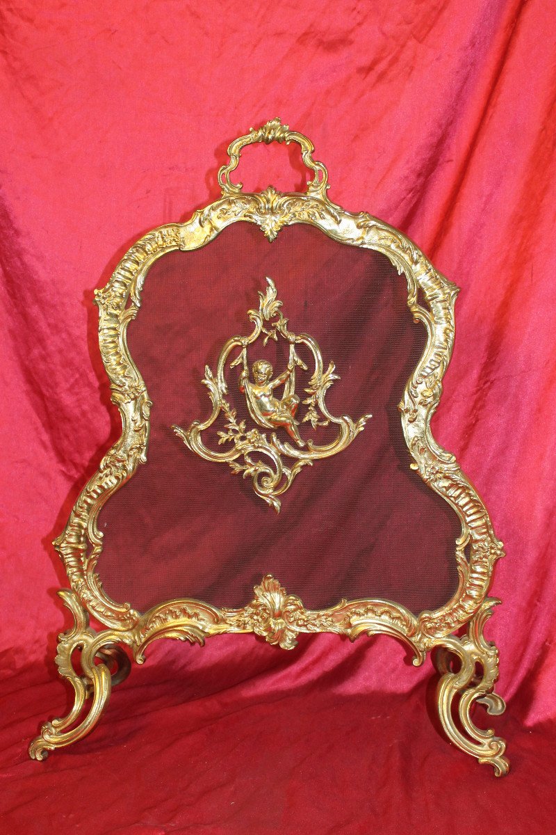 Louis XV Style Bronze Fire Screen -photo-8