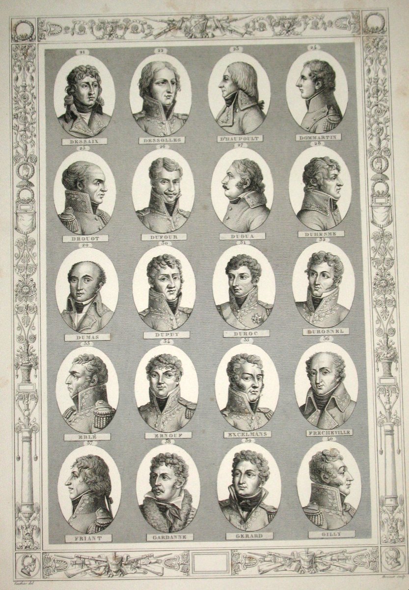 Suite Of 5 Plates Of Portraits Of The Empire - Bovinet-photo-8