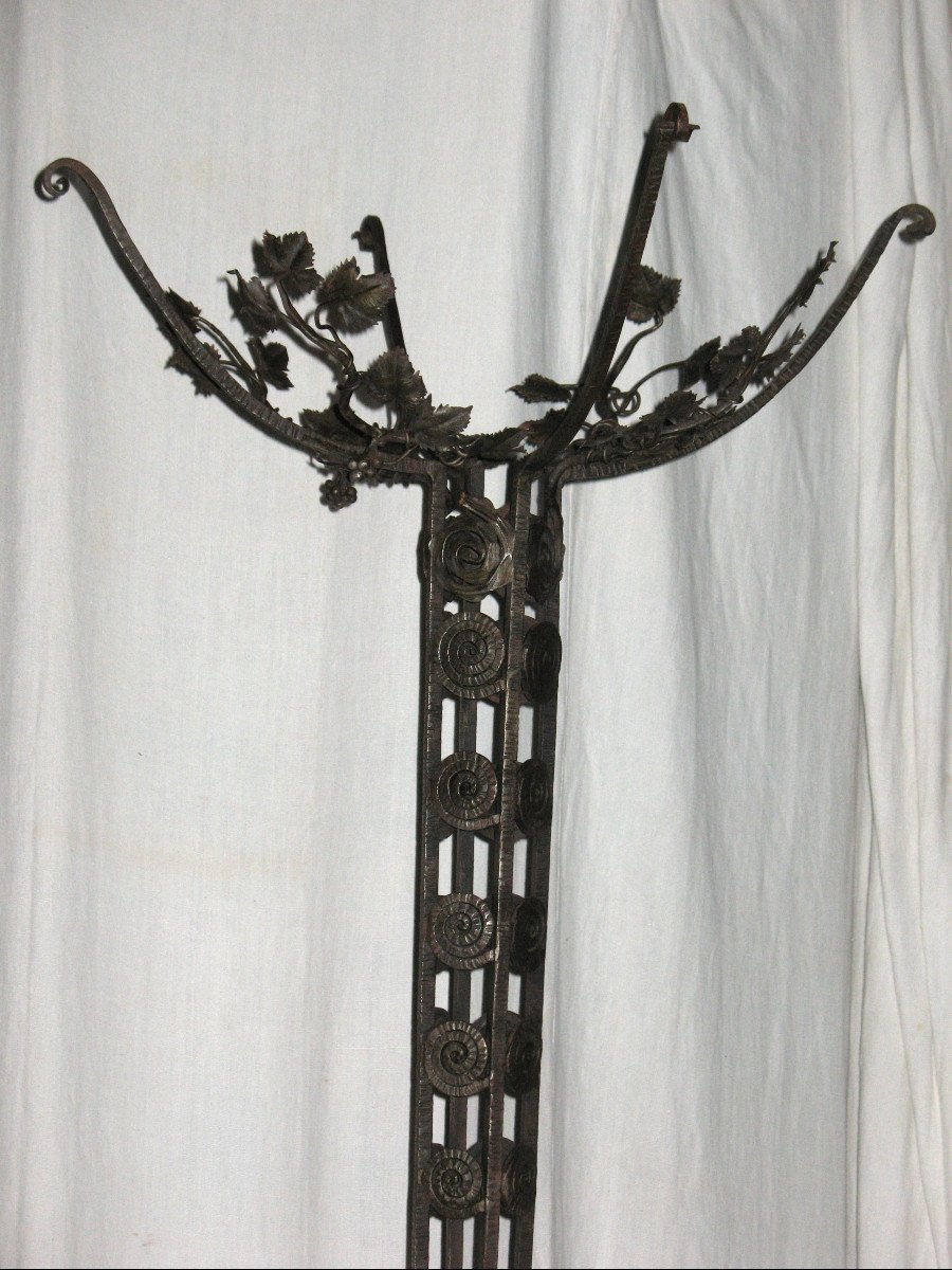 Art Deco Period Floor Lamp In The Style Of Edgar Brandt-photo-2