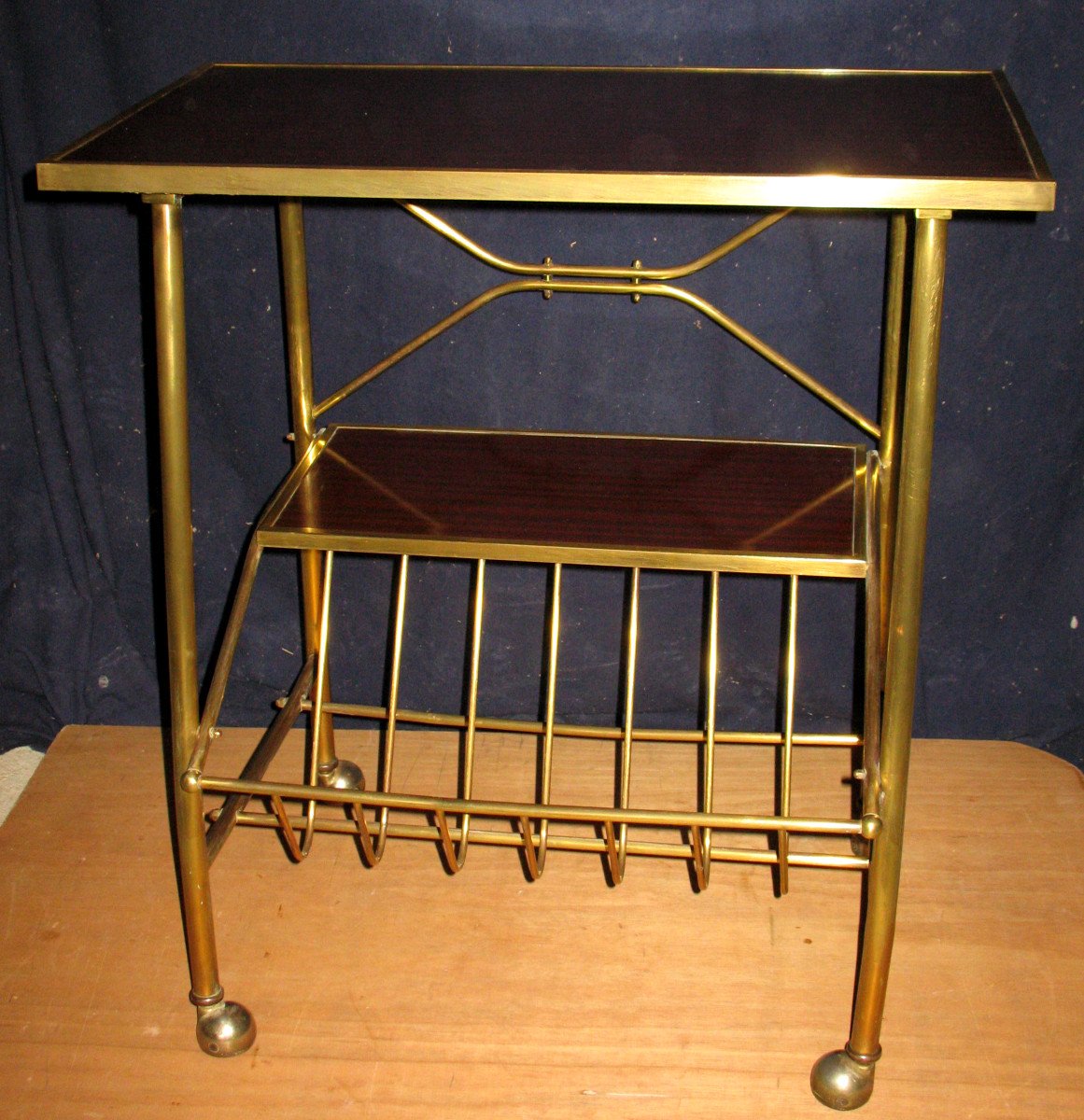Serving Table With Magazine Rack 20th -photo-2