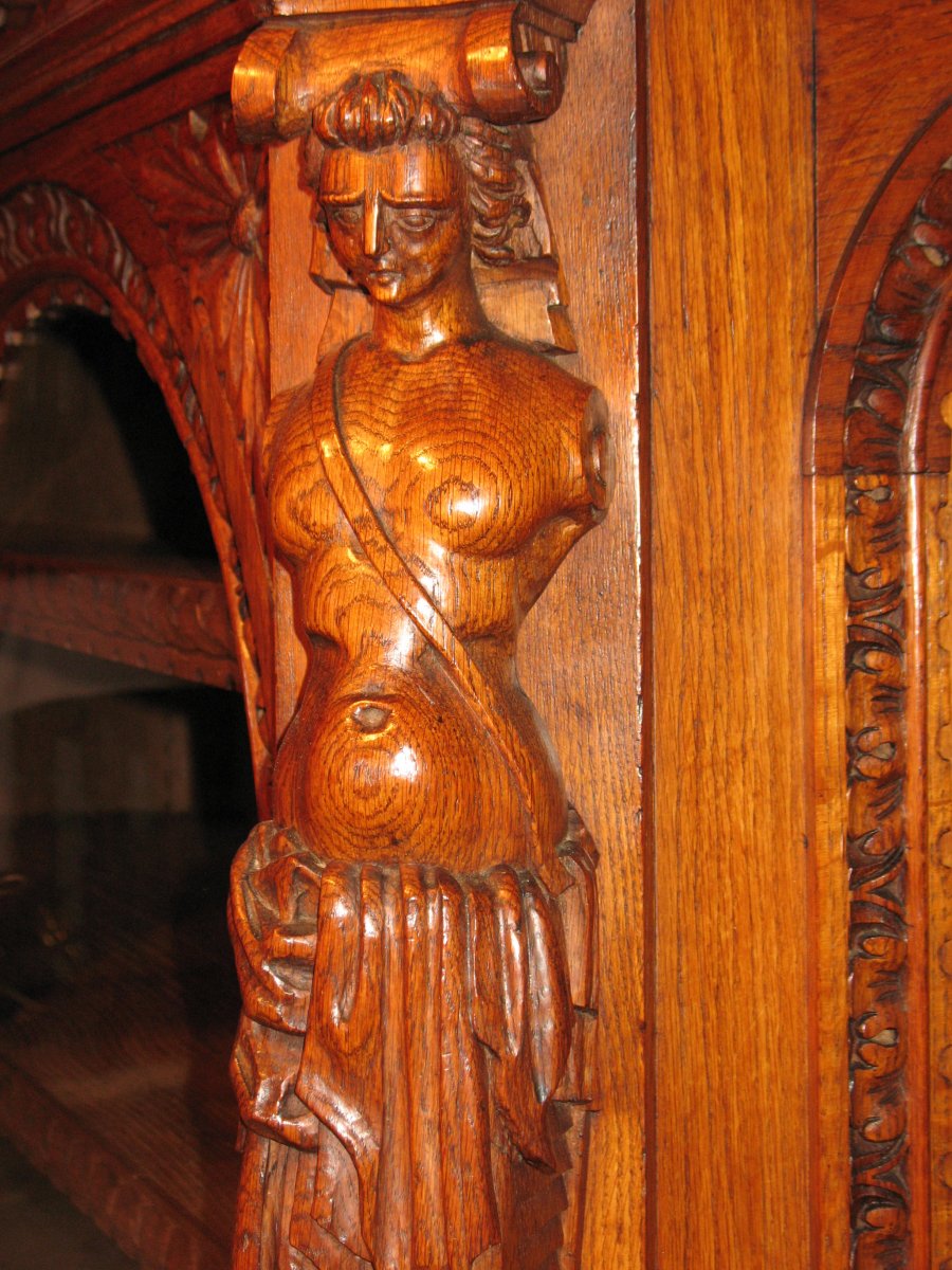 Renaissance Style Glazed Sideboard Illustrious Provenance: Toulouse-lautrec Castle-photo-7