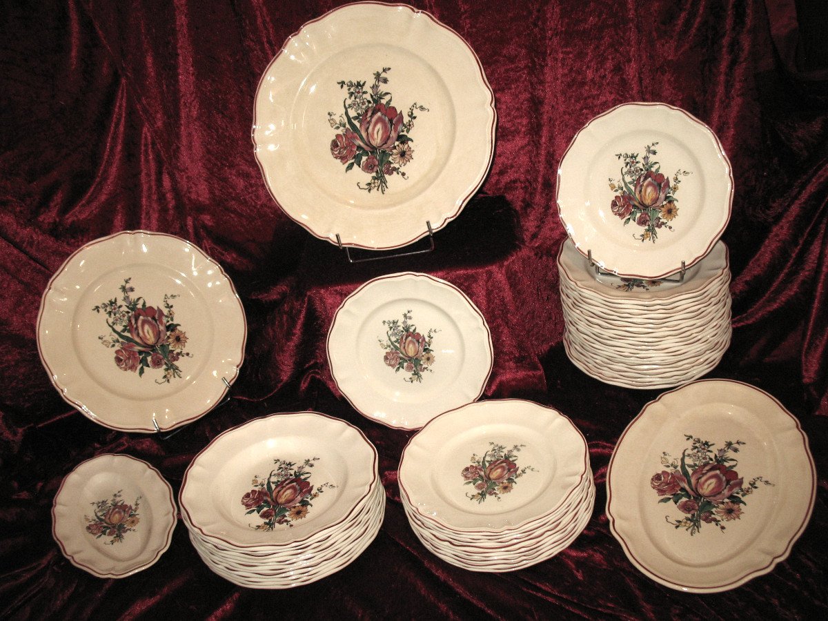 Sarreguemines Earthenware Table Service, Lorraine Decor-photo-5