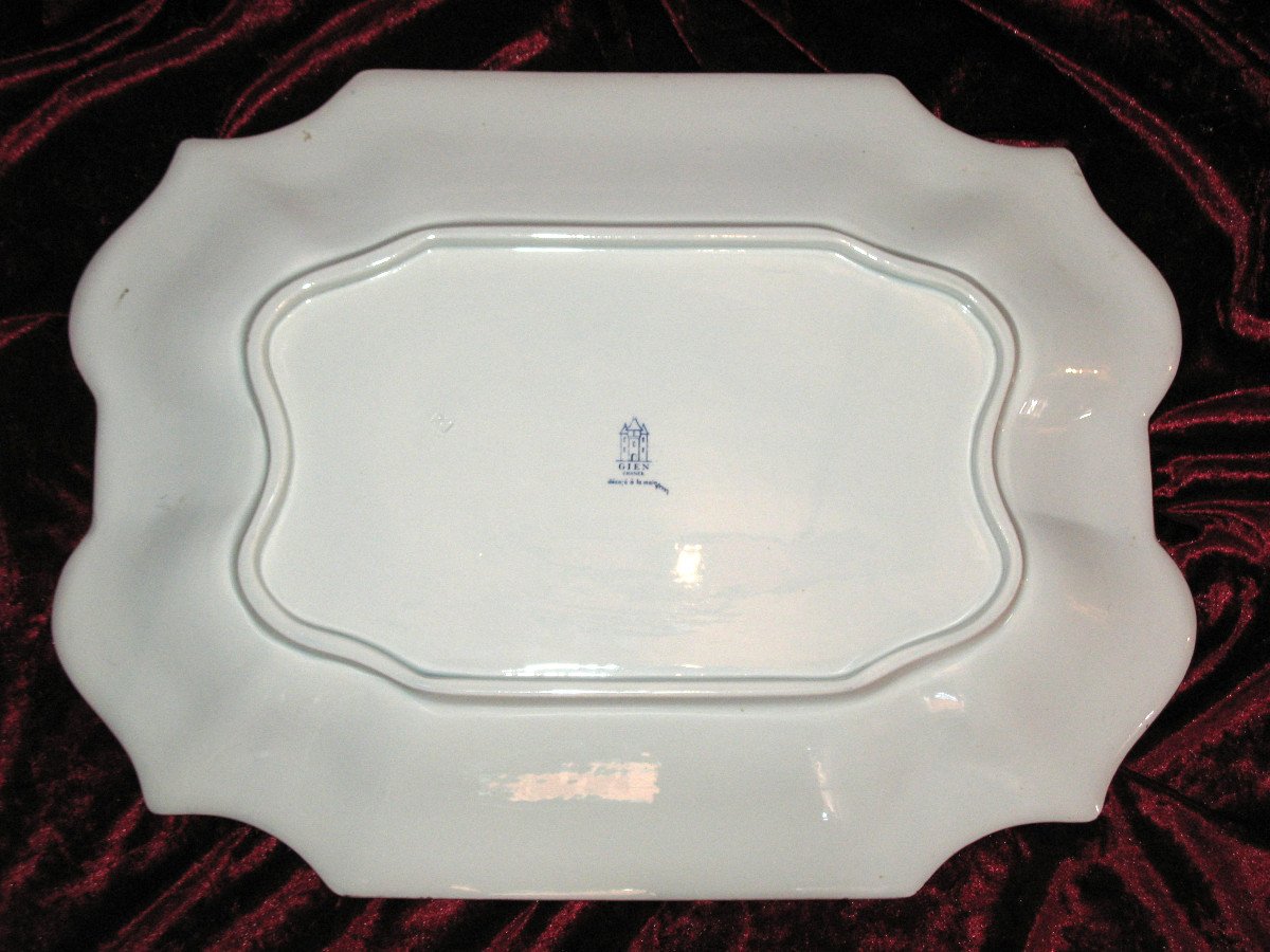 Large Presentation Dish In Gien Earthenware Decor From Rouen-photo-6