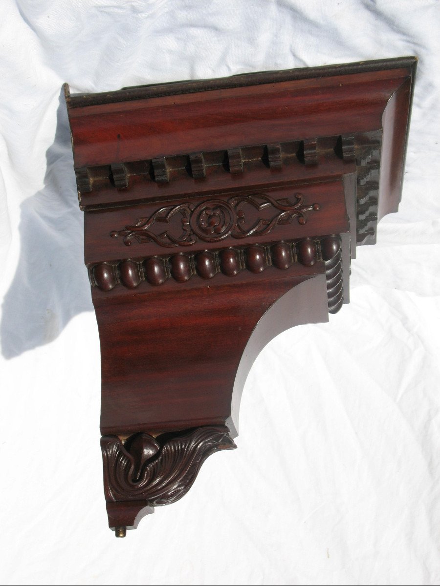 Napoleon III Period Mahogany Wall Console-photo-5