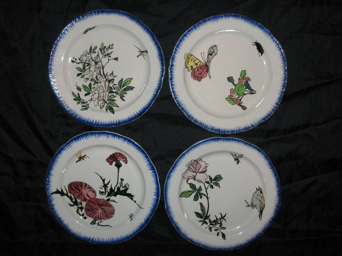 Creil Et Montereau Bracquemond-rousseau Service Of 27 Pieces 19th Time-photo-5