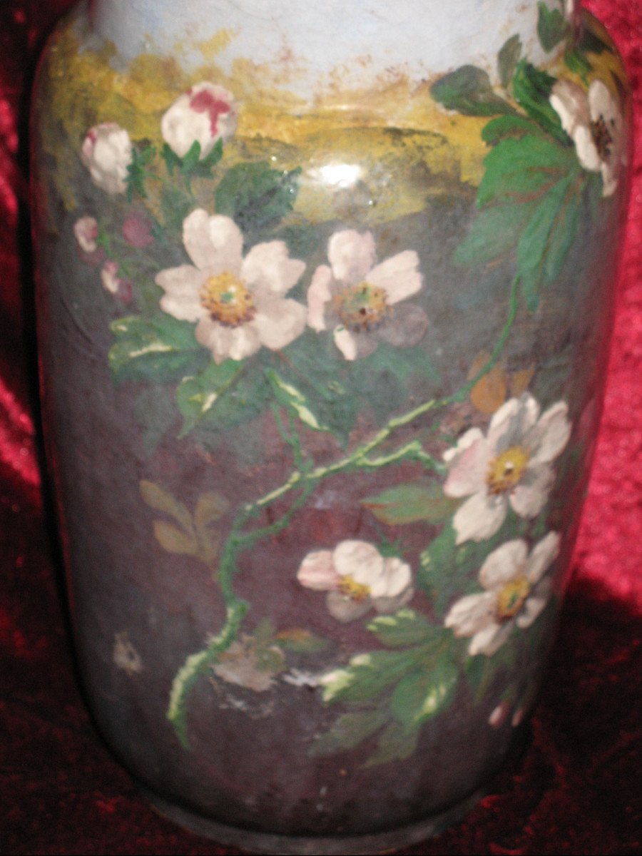 Impressionist Sandstone Vase From Montigny Sur Loing, 19th Time-photo-8