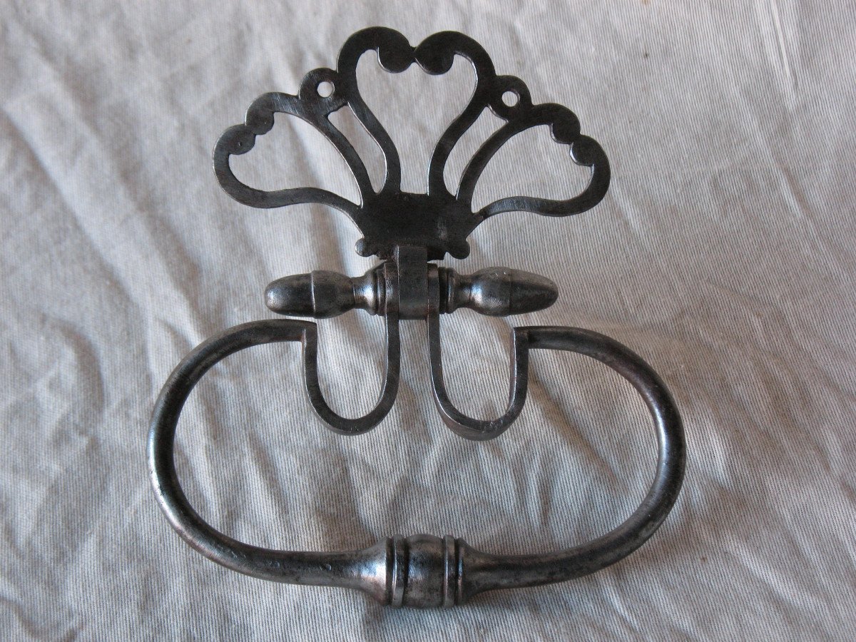 Pair Of 18th Century Wrought Iron Door Knockers-photo-4