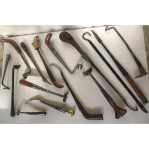 Collection Of 15 Clog Tools From The 18th And 19th Century