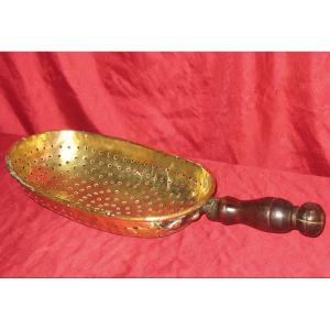 18th Century Brass Curd Strainer