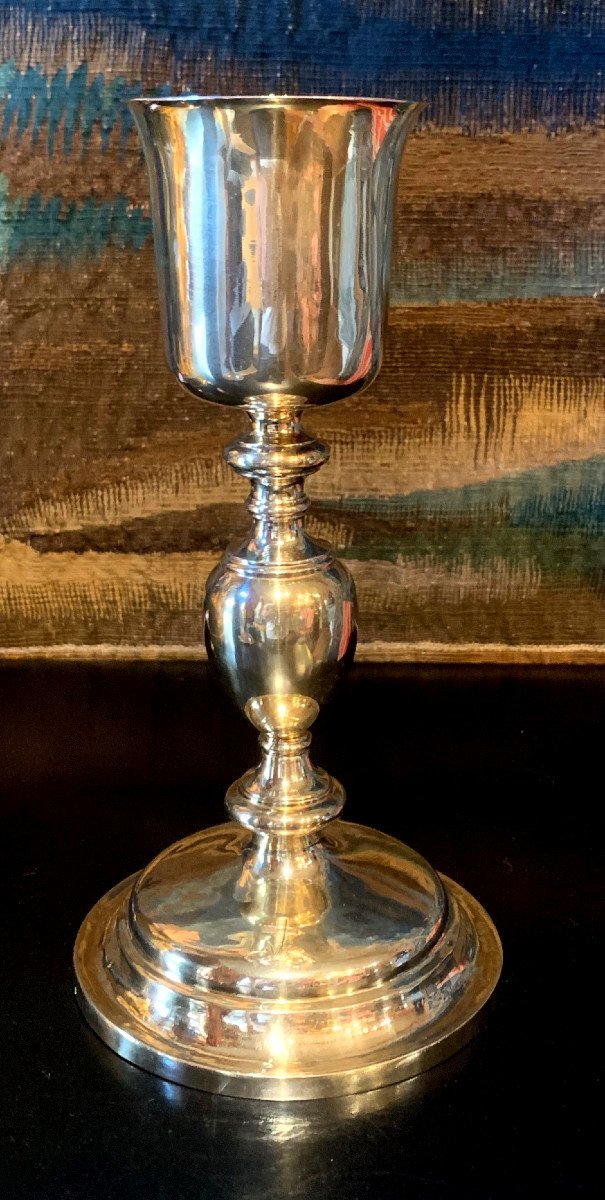 Chalice And Its Paten In Vermeil-photo-3