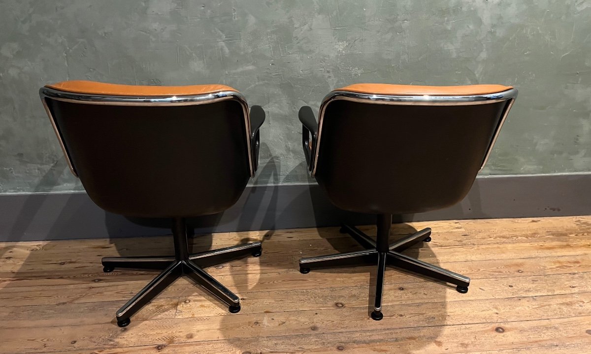 Pair Of Pollock Armchairs By Knoll-photo-1