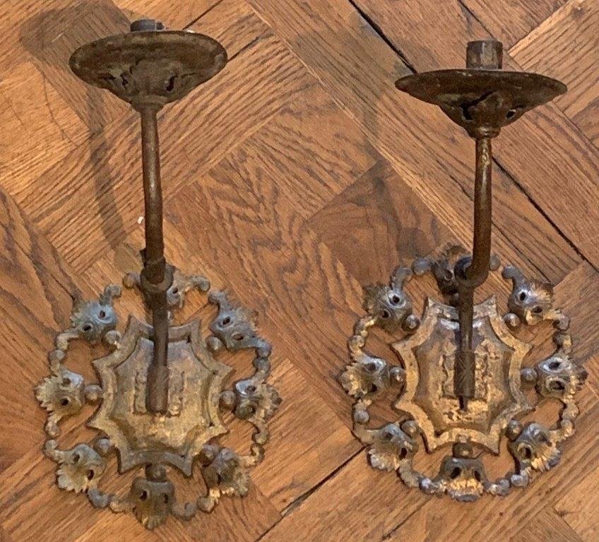 Pair Of 17th Century Wall Lights-photo-2