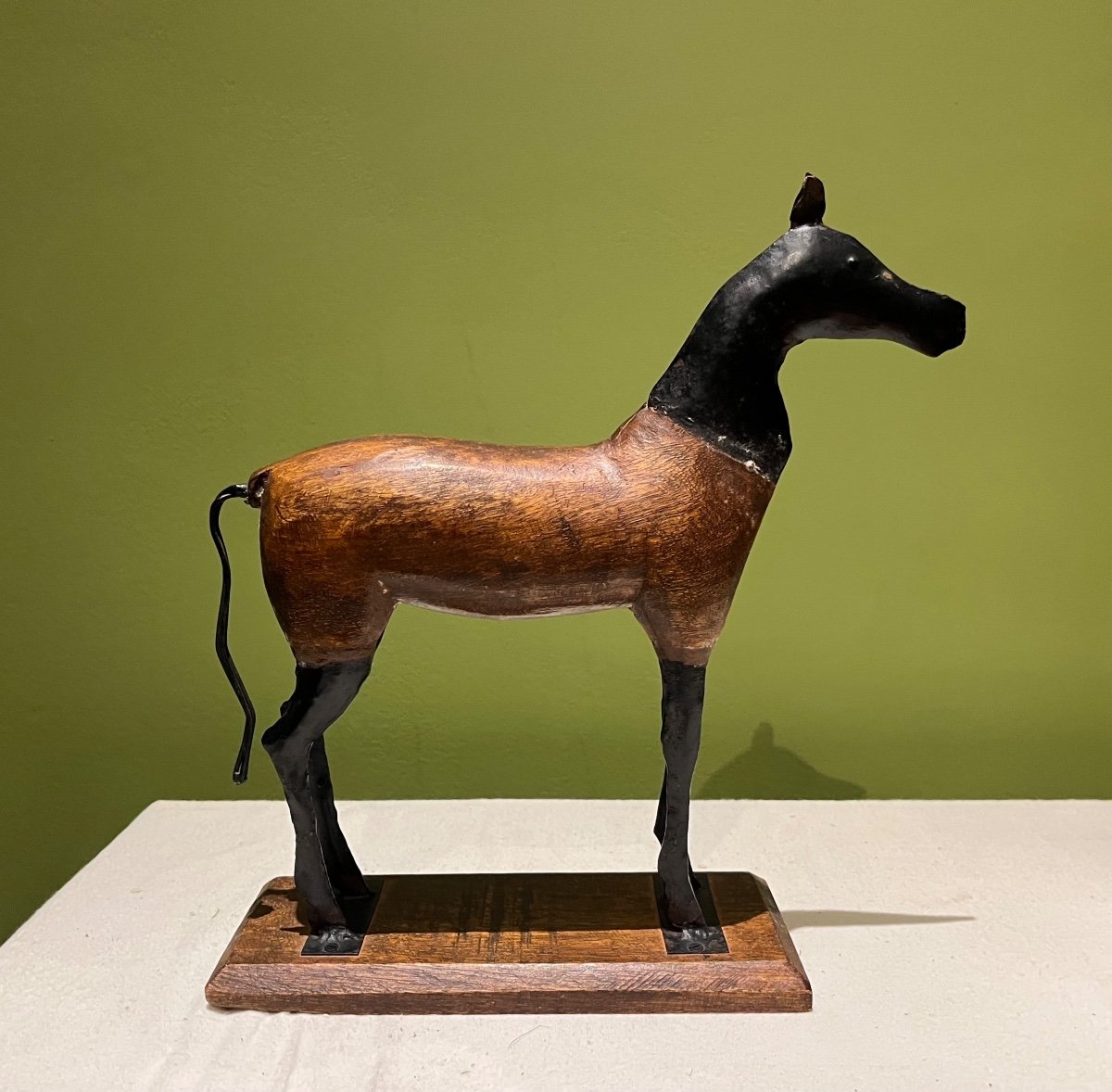 Wooden Horse Sculpture 