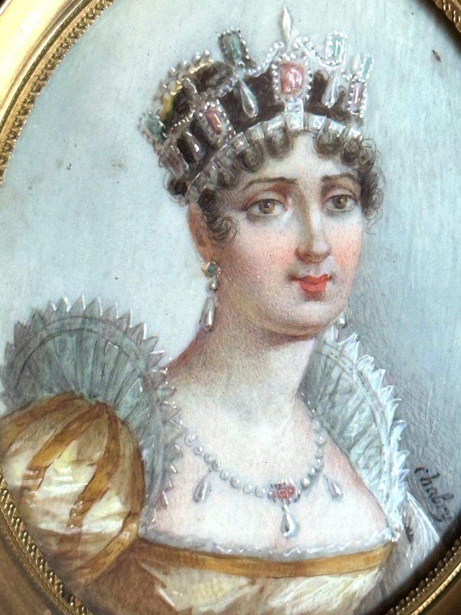 Miniature Portrait Of Empress Josephine-photo-3