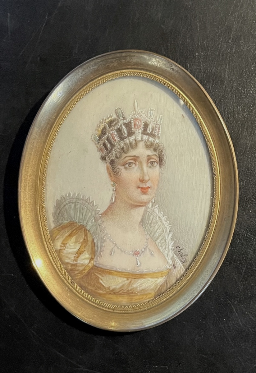 Miniature Portrait Of Empress Josephine