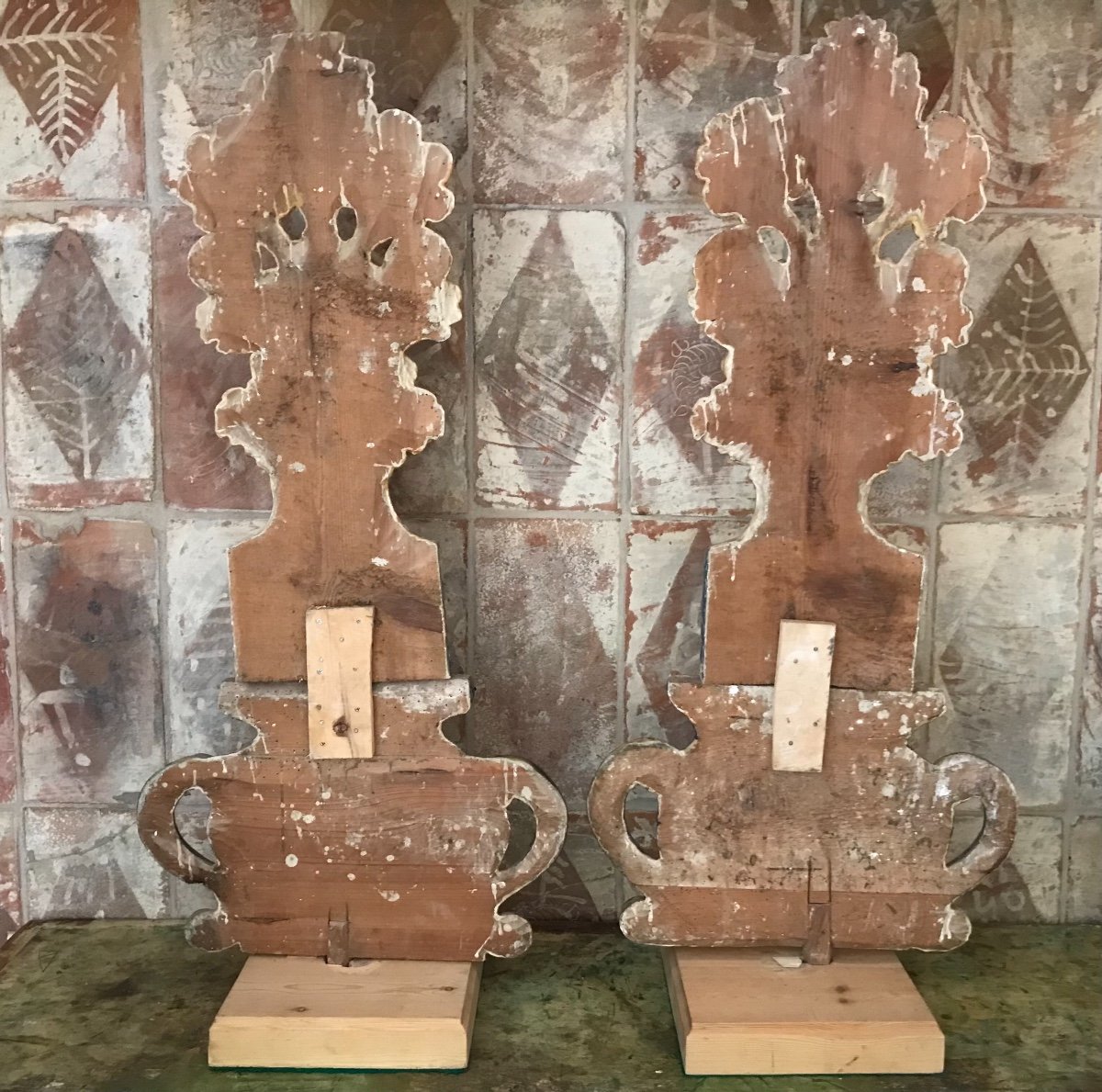 Pair Of Golden And Polychrome Woods-photo-1