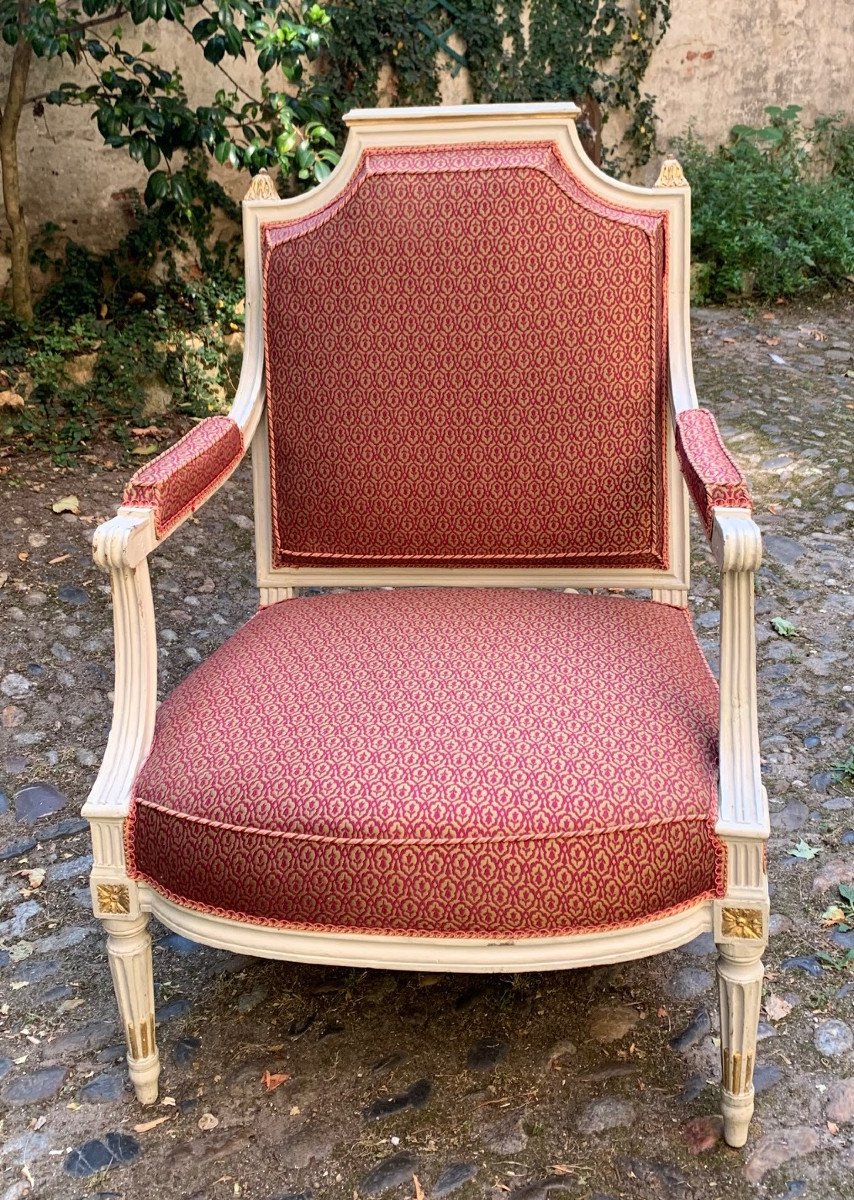 Paire De Fauteuils Louis XVI-photo-4