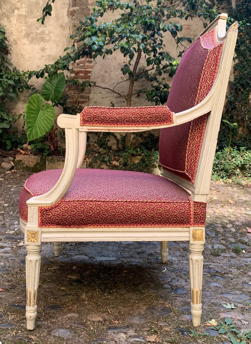 Paire De Fauteuils Louis XVI-photo-1