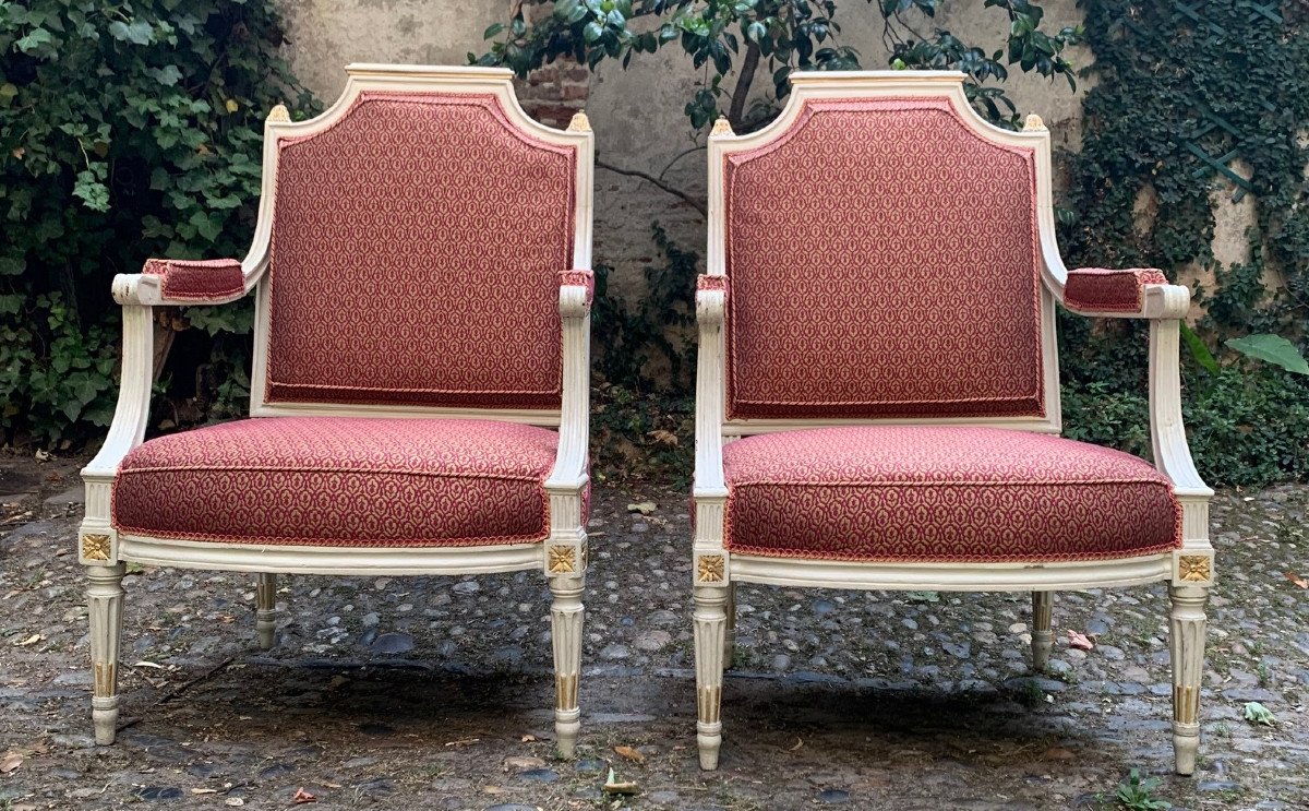 Pair Of Louis XVI Armchairs-photo-5