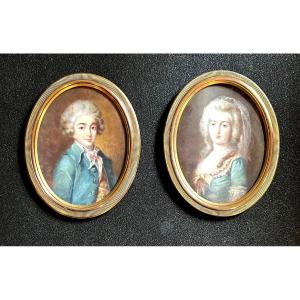 Pair Of 18th Century Oval Miniatures