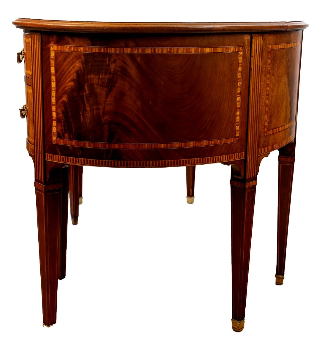 Mahogany Writing Table - Bean Shape - Edwardian Period - Circa: 1890-1900-photo-7