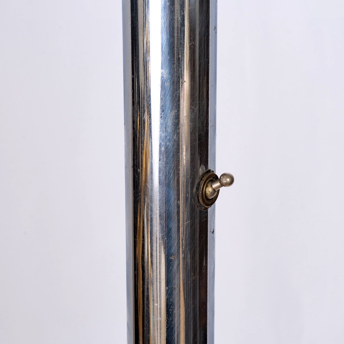 Chrome Metal Floor Lamp - Designer Robert Mallet-stevens - Period: Art Deco-photo-3