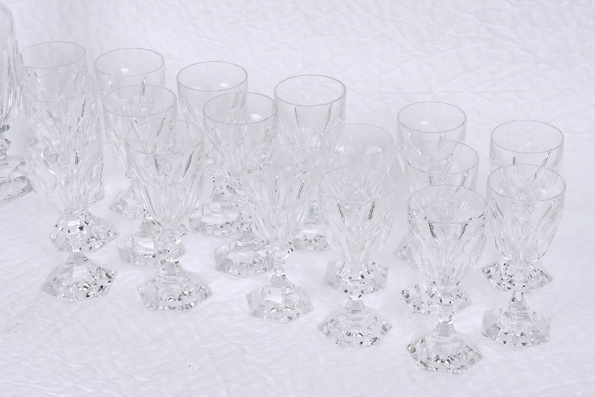 Crystal Service - Chambord Model From Maison Saint Louis - Period: 20th Century-photo-2