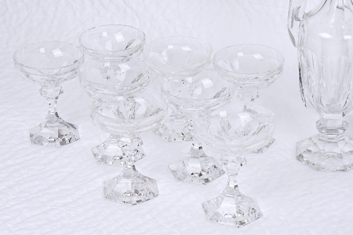 Crystal Service - Chambord Model From Maison Saint Louis - Period: 20th Century-photo-3