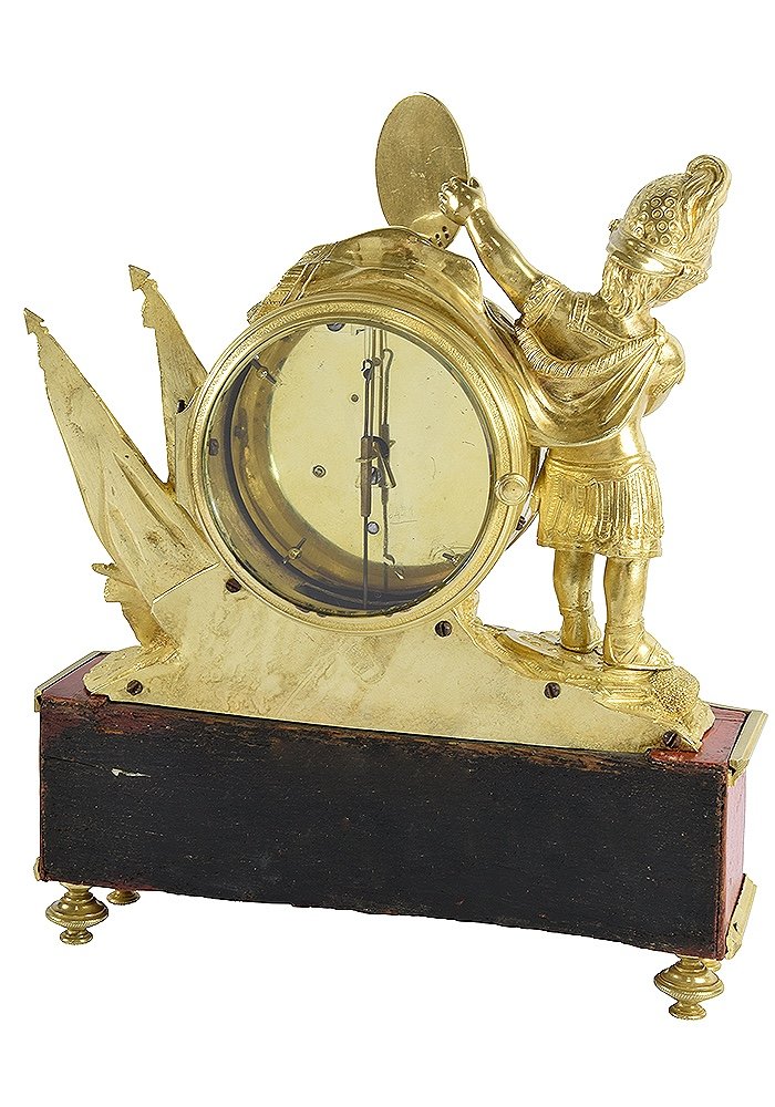 Rare 18th Century Clock - War Theme In Honor Of Louis XV-photo-2