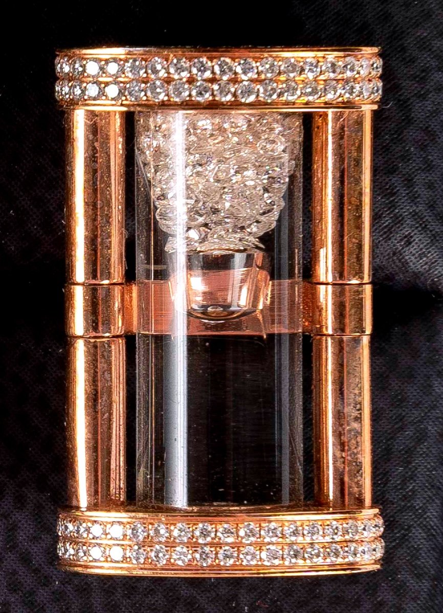 Rose Gold And Diamond Cufflinks - Maison Jacob & Co - 20th Century-photo-1