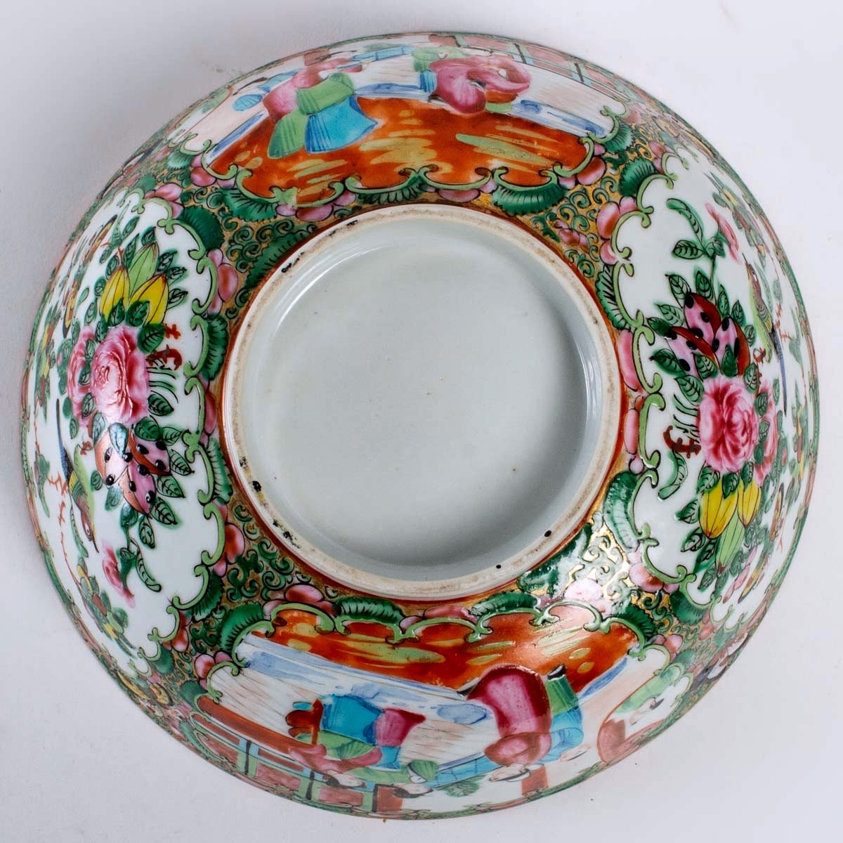 Canton Polychrome Porcelain Circular Cup - Period: Mid XIXth-photo-3