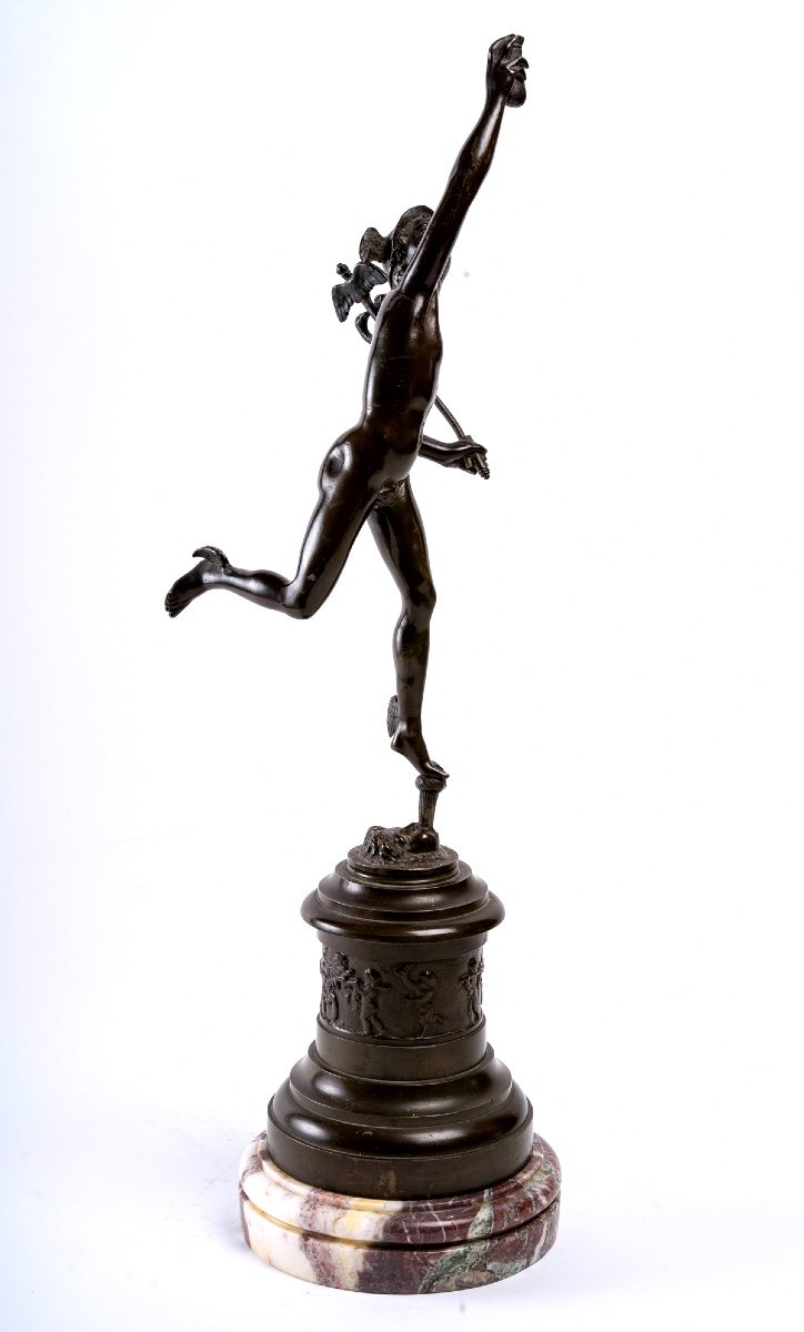 Bronze Patine Noire - Mercure Volant - Jean de Bologne - Fonte XIXème - Circa : 1900-photo-3