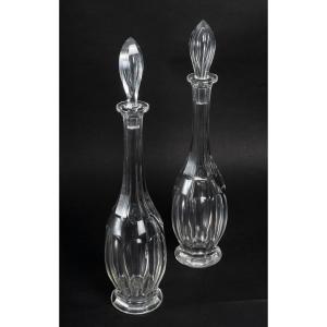 Pair Of Wine Carafes - Saint-louis - Model: Joseph - Period: Art Deco