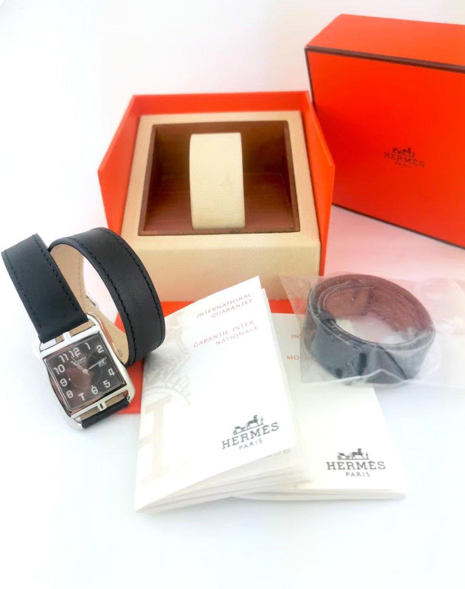 Hermes - Cape Cod - Black Dial - Full Set 29 Mm (unisex)-photo-1