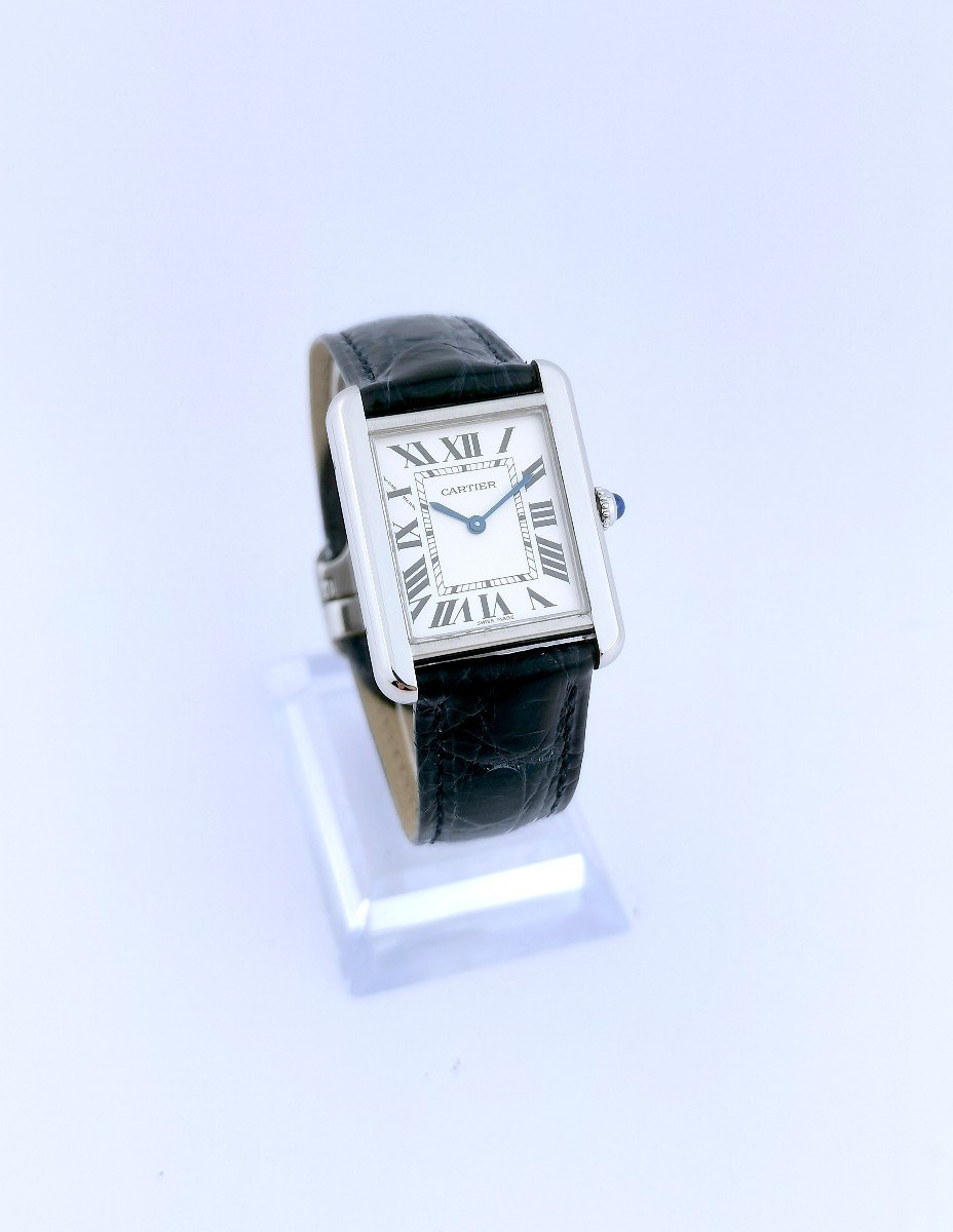 Cartier - Tank Solo - Acier - Petit Modèle (femme)-photo-2