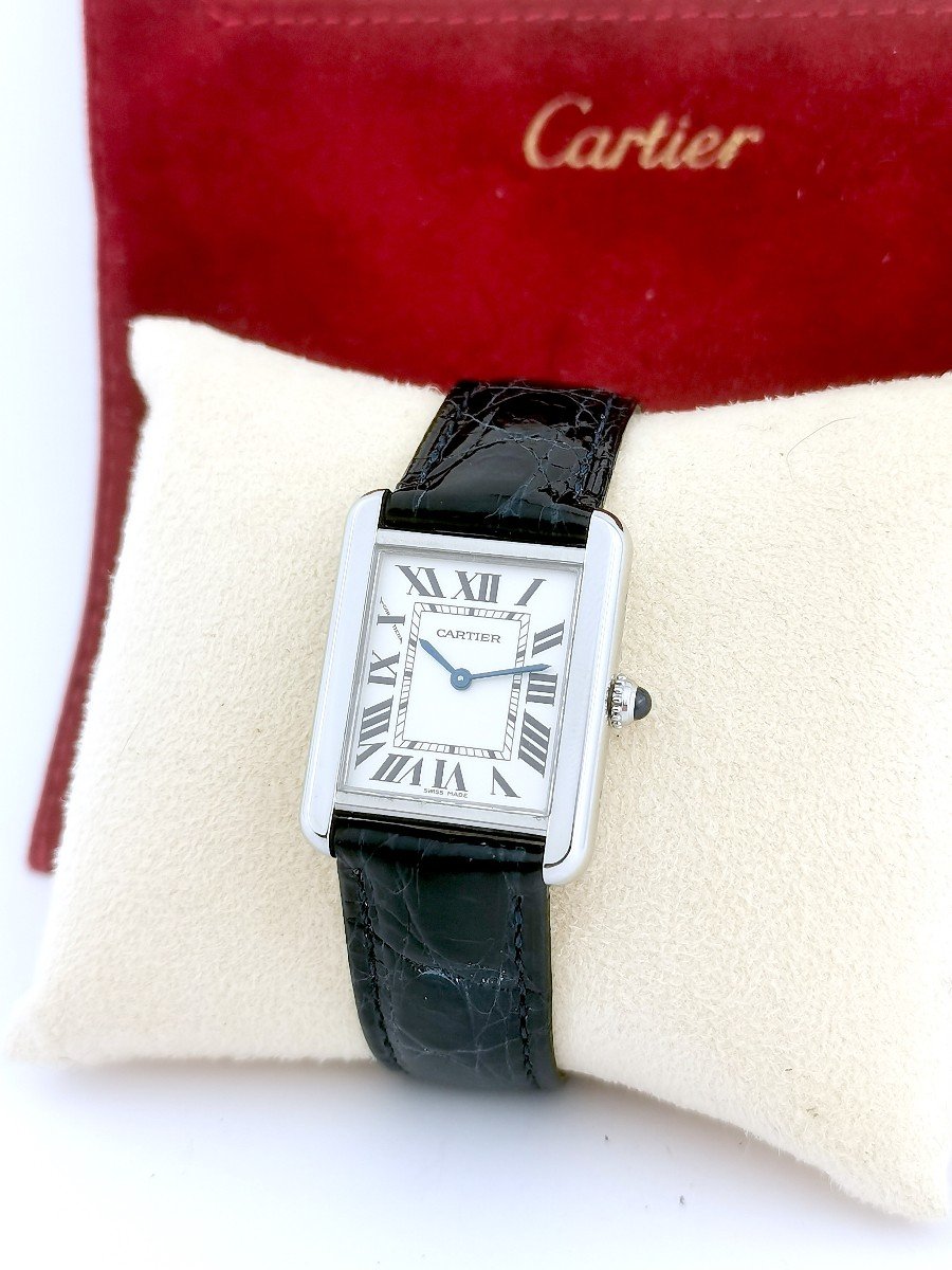 Cartier - Tank Solo - Acier - Petit Modèle (femme)-photo-8