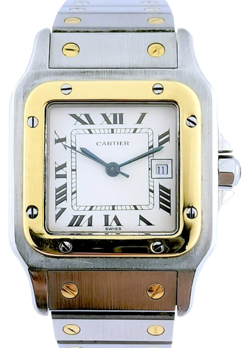 Proantic Cartier Santos Carr e Or acier Automatique 29 Mm u