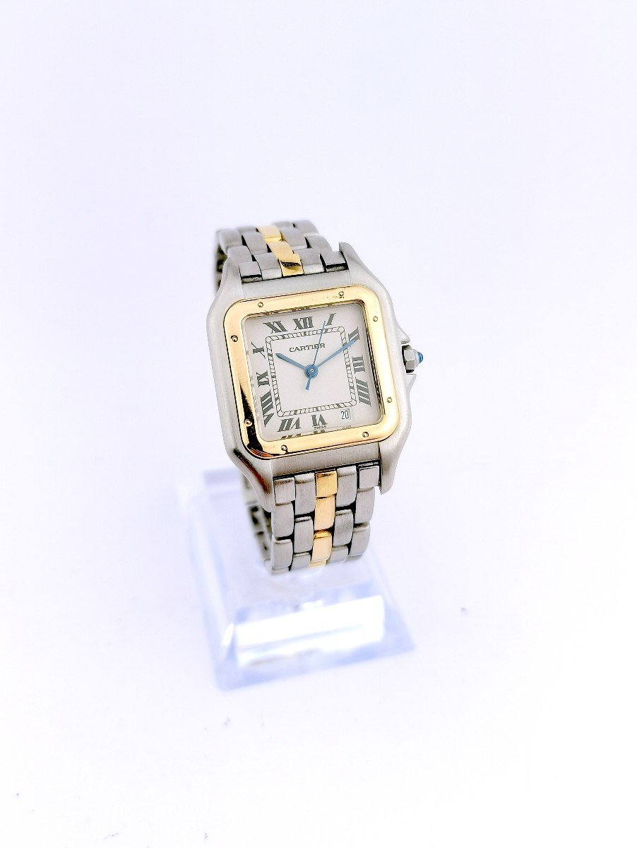 Montre CARTIER - Panthère - Or/acier - 1 Rang d'Or - 27 Mm - Full Set-photo-2