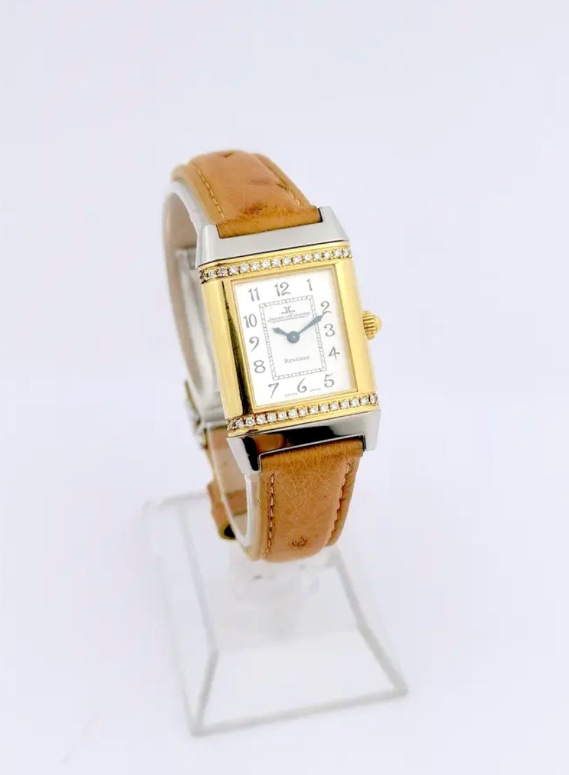 Jaeger-lecoultre Watch - Reverso - Gold/steel/diamonds/leather-photo-3