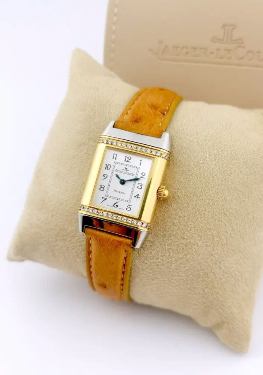 Jaeger-lecoultre Watch - Reverso - Gold/steel/diamonds/leather-photo-4