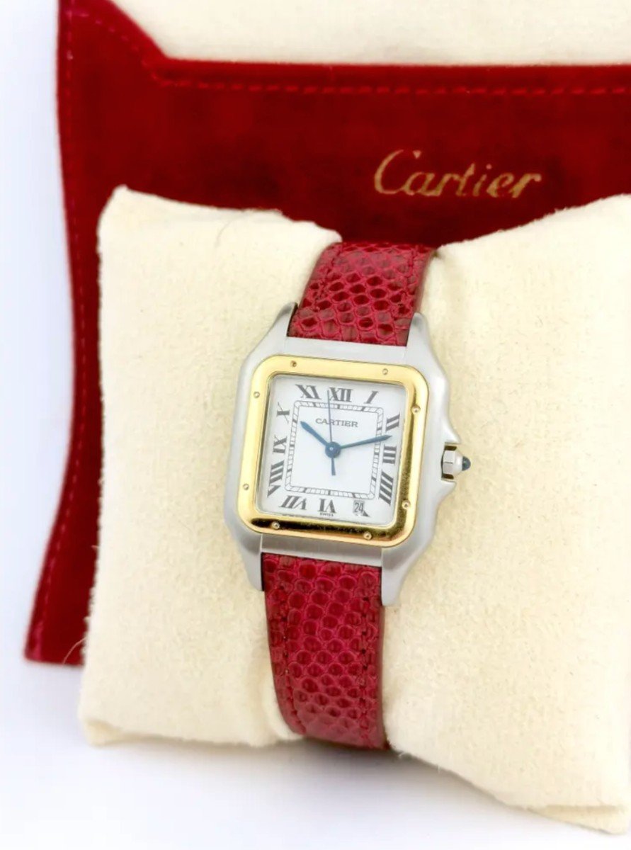 Montre Cartier - Panthère - Or/acier/cuir - 27 Mm-photo-4