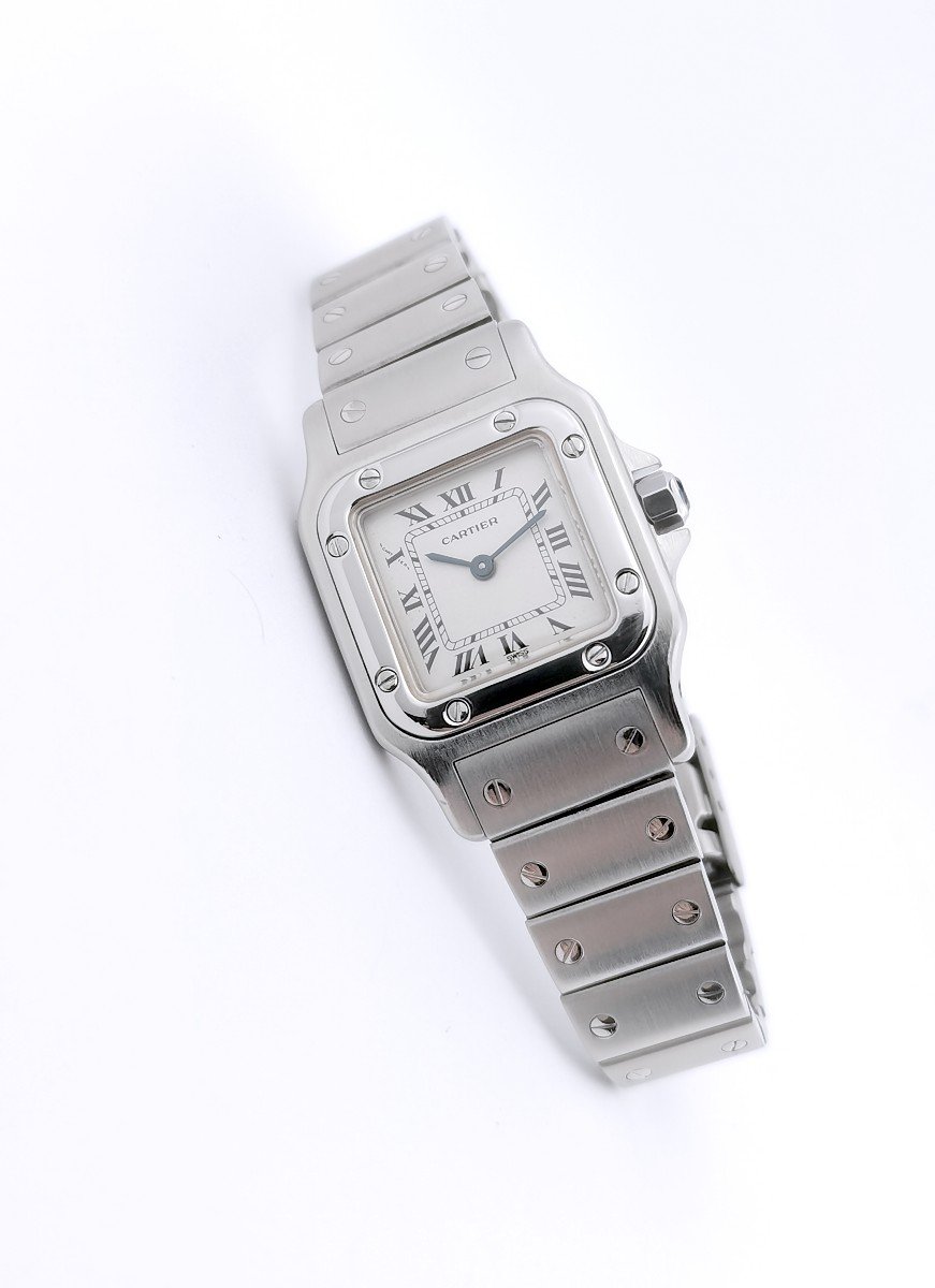 Montre Cartier - Santos Galbée - Acier - Quartz - 24 Mm-photo-3