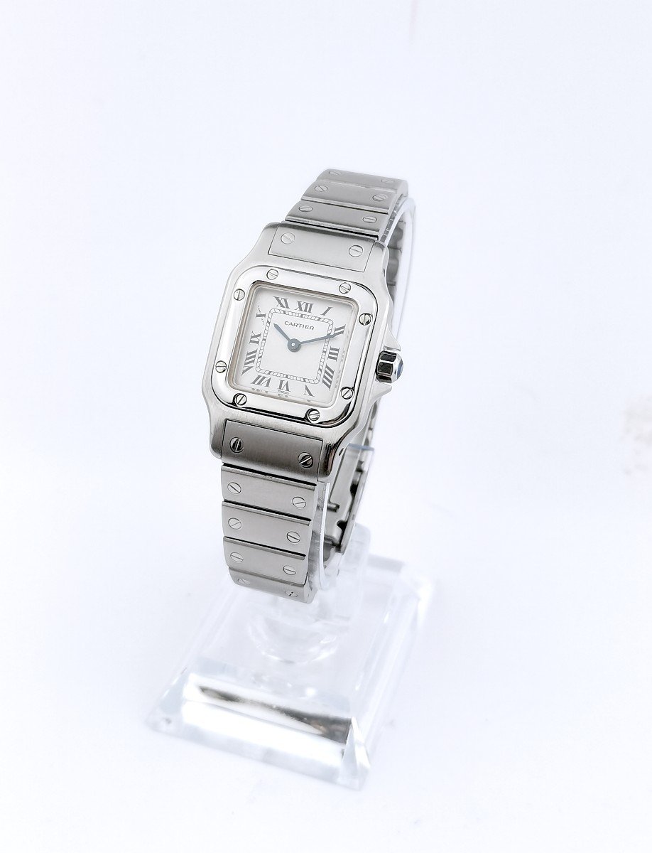 Montre Cartier - Santos Galbée - Acier - Quartz - 24 Mm-photo-4