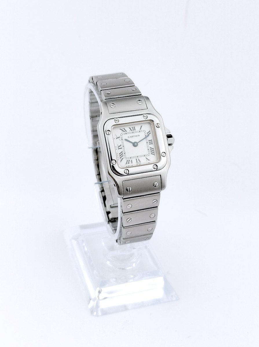 Montre Cartier - Santos Galbée - Acier - Quartz - 24 Mm-photo-1