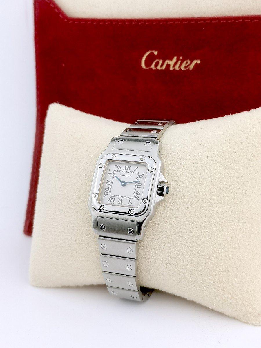 Montre Cartier - Santos Galbée - Acier - Quartz - 24 Mm-photo-3