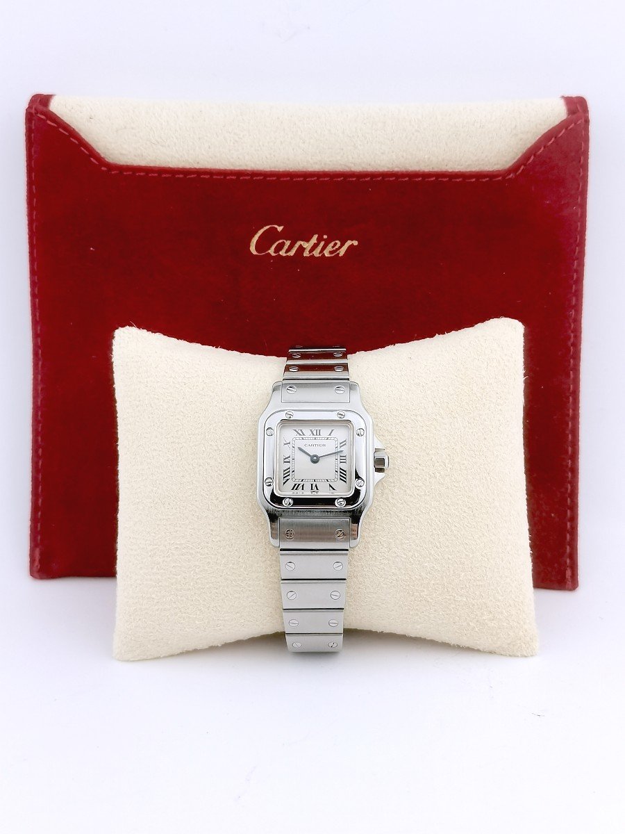 Montre Cartier - Santos Galbée - Acier - Quartz - 24 Mm-photo-4