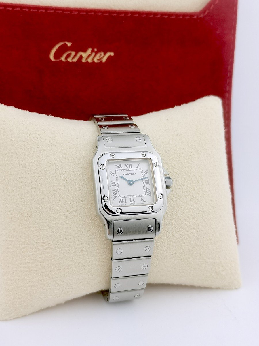 Montre Cartier - Santos Galbée - Acier - Quartz - 24 Mm-photo-5