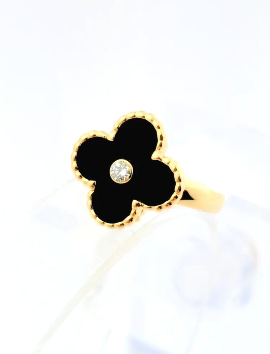 Bague Van Cleef & Arpels - Sweet Alhambra - Onyx-photo-4