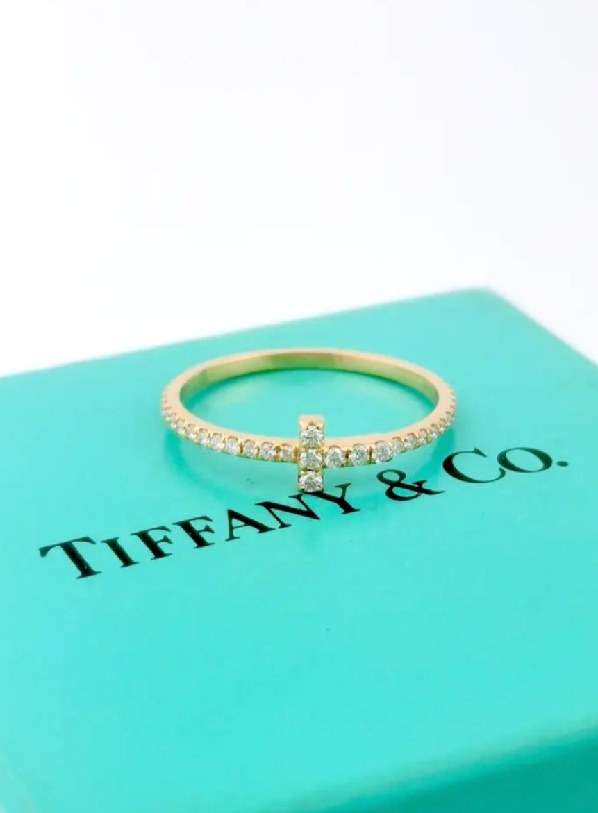 Bague Tiffany & Co - Tiffany T - Or Rose/diamants-photo-3